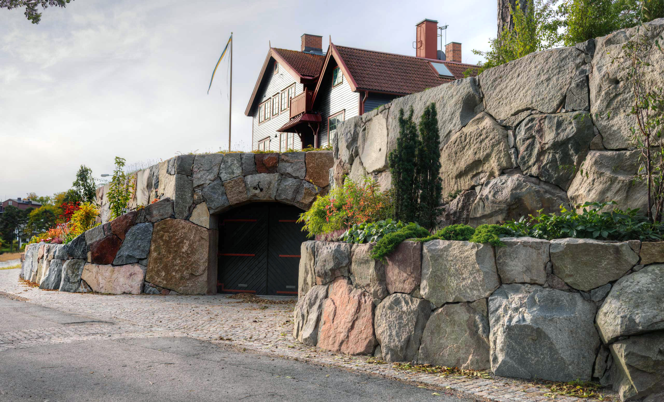 Stenmur i natursten